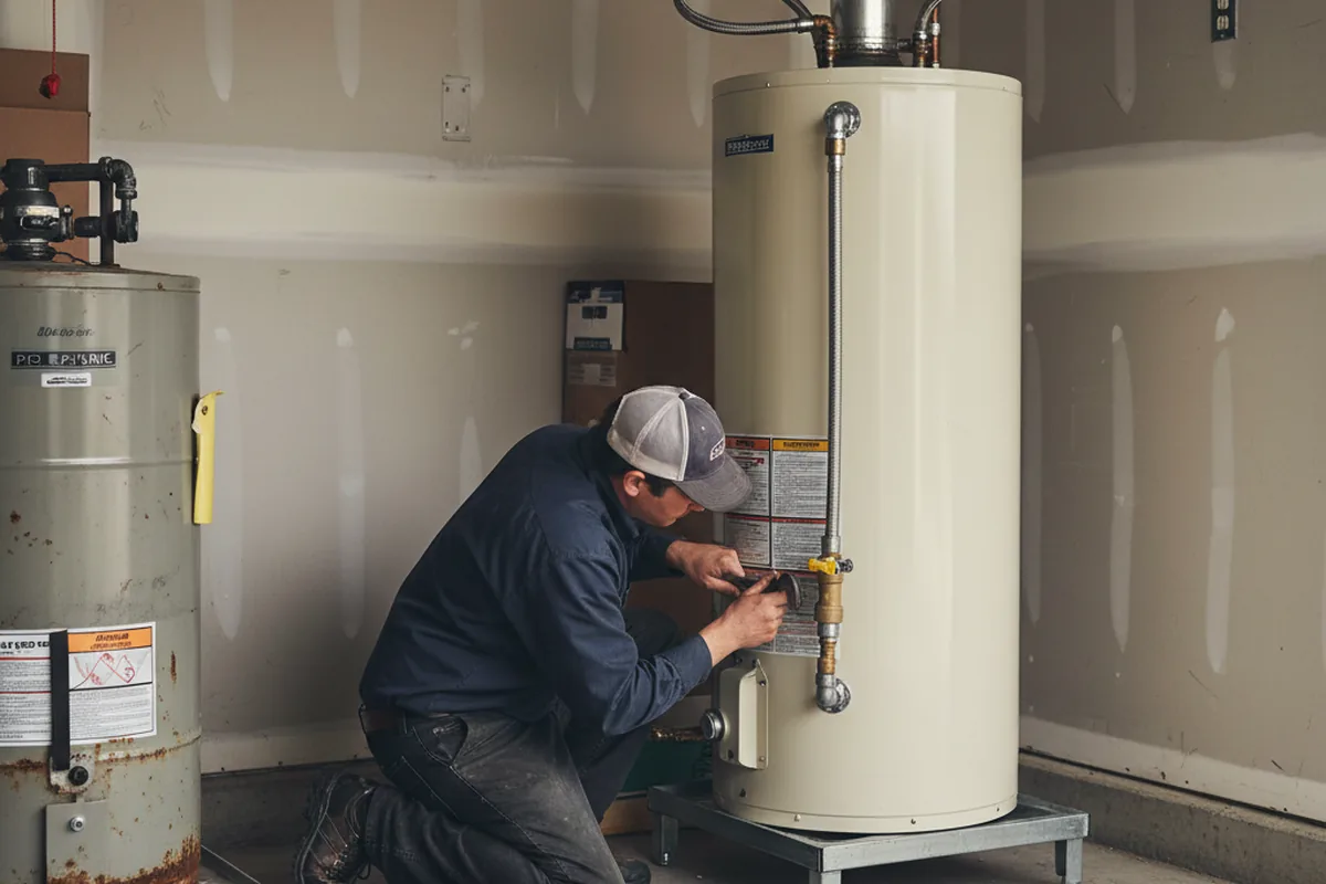 Water heater and shutoff valve replacement in Crawfordville