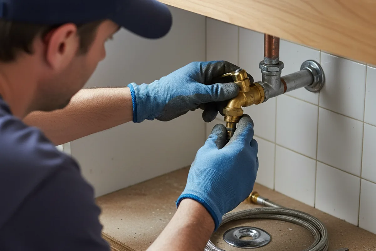 Shutoff valve and fitting work during Faucet and Fixture Repair in Crawfordville